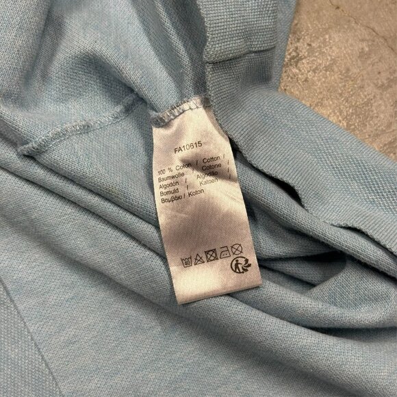 Lacoste Polo Shirt Mesh Cotton Short Sleeve Blue Made in Peru Classic Fit Large - Picture 8 of 8